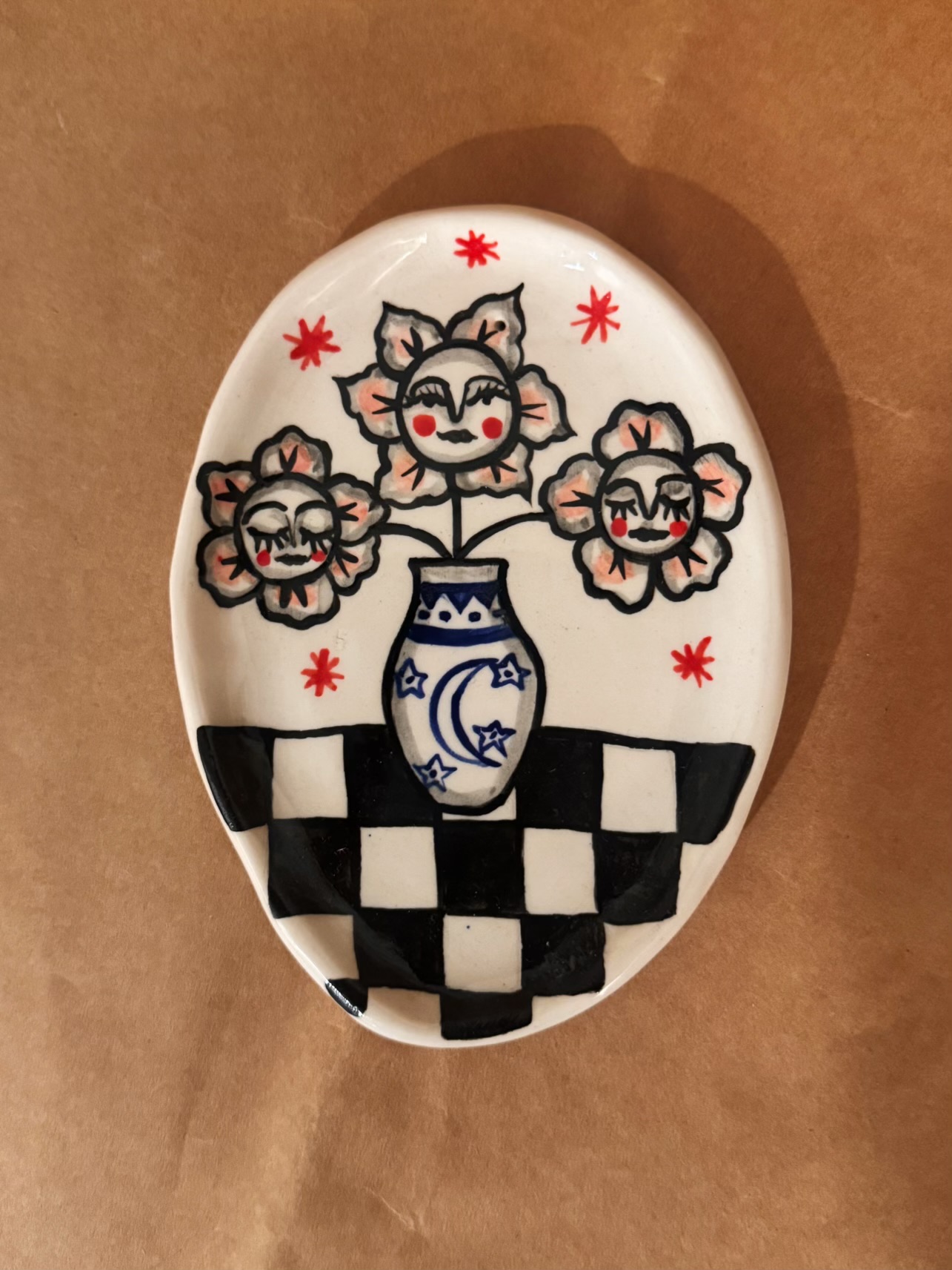 Podstawka na kadzidło kwiatki zdjęcie 1