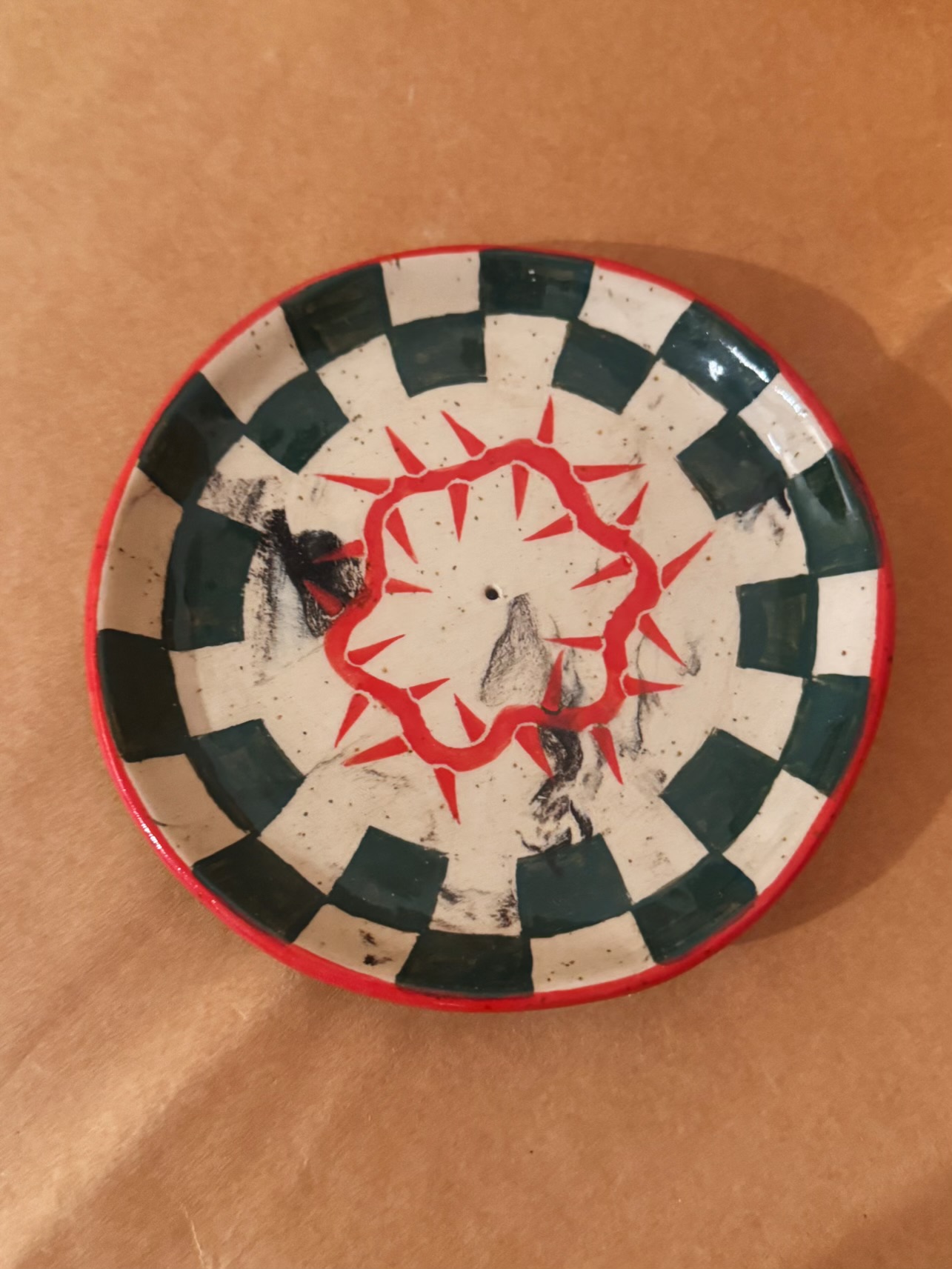 Podstawka pod kadzidło/bizu ciernie zdjęcie 1