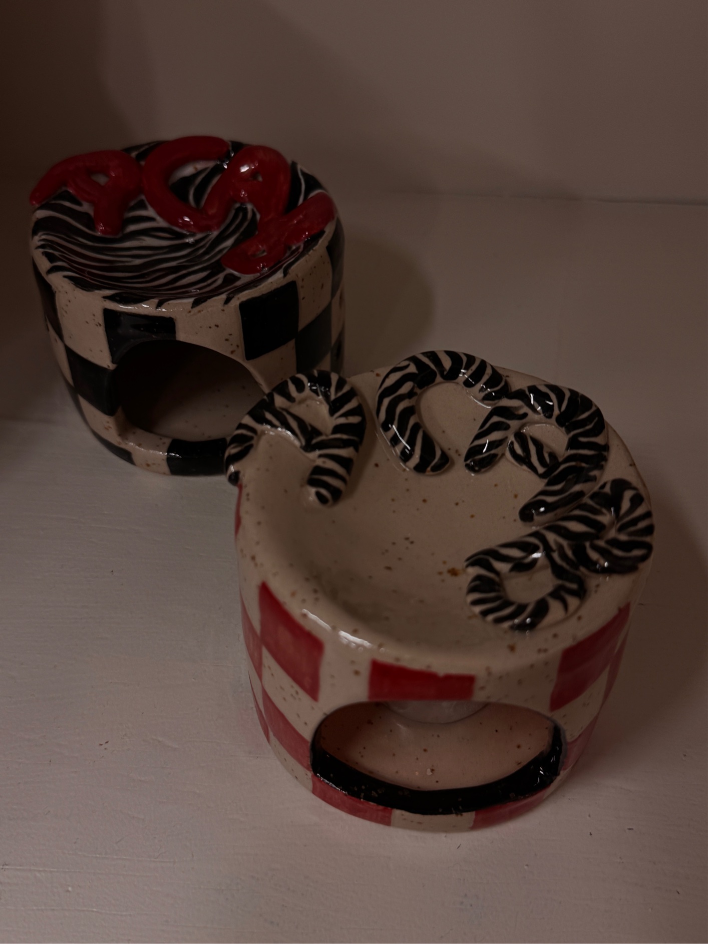 Oil Burner ACAB red chessboard
