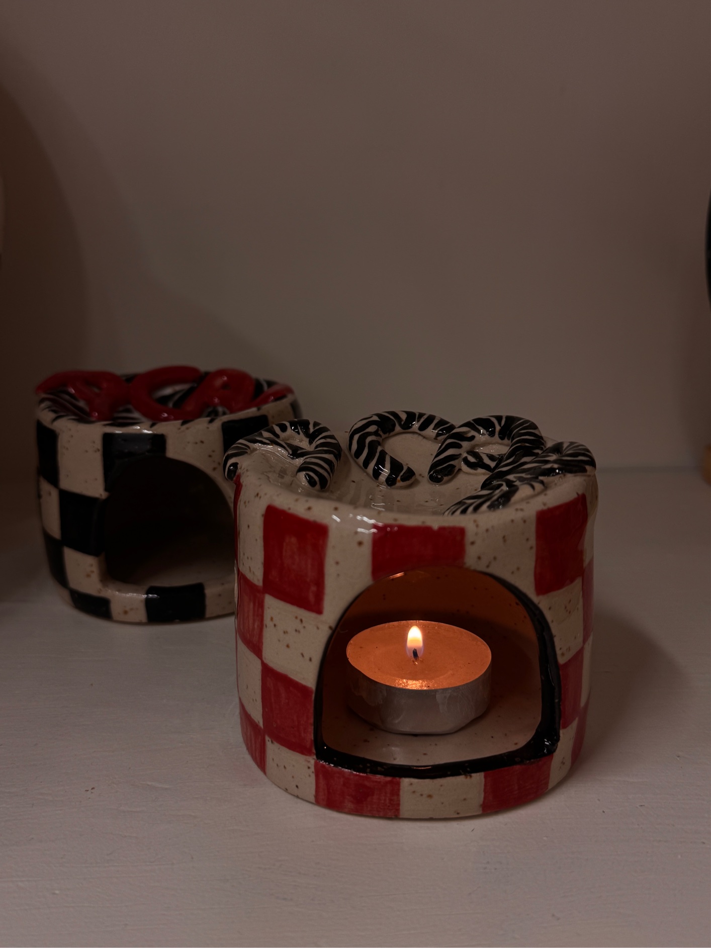 Oil Burner ACAB red chessboard