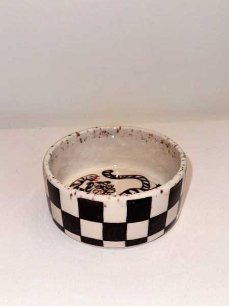 Tiger and Chessboard bowl