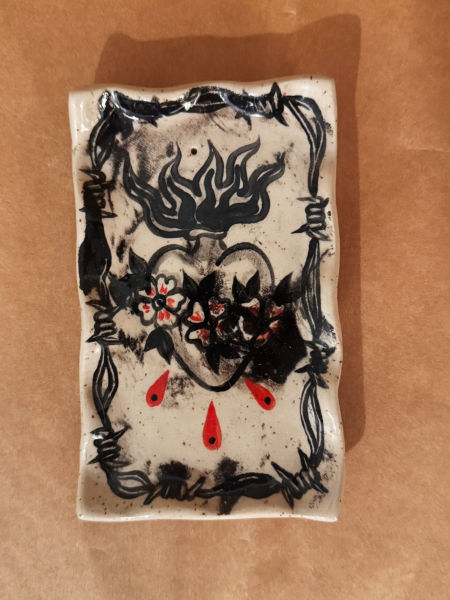 Podstawka na kadzidło serce zdjęcie 1