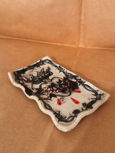 Podstawka na kadzidło serce zdjęcie 3