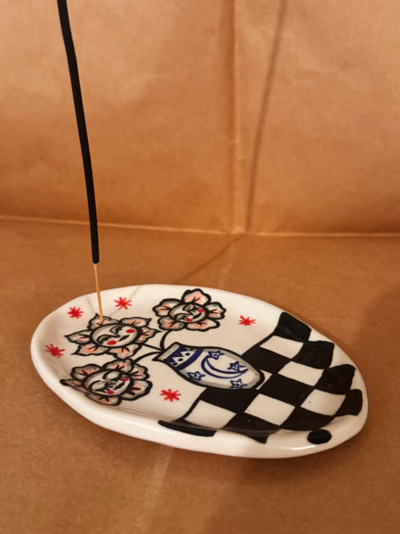 Podstawka na kadzidło kwiatki zdjęcie 2