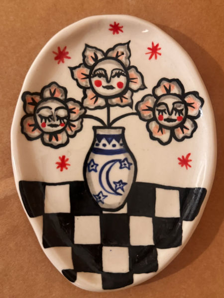 Podstawka na kadzidło kwiatki zdjęcie 3