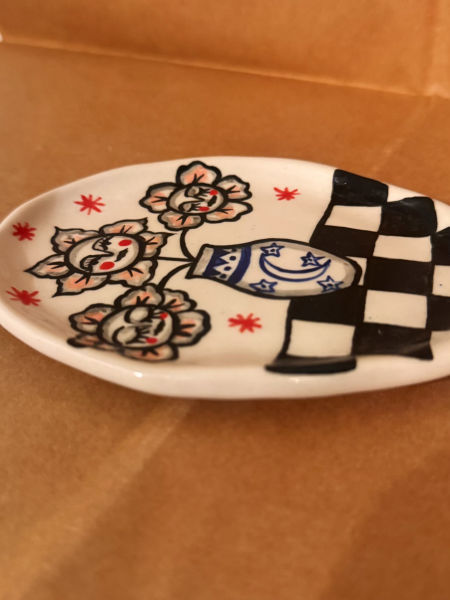 Podstawka na kadzidło kwiatki zdjęcie 4