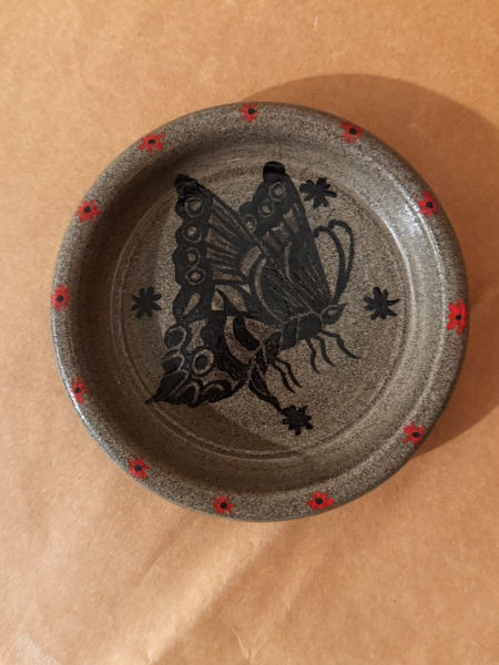 Podstawka pod kadzidło/bizu motyl zdjęcie 2