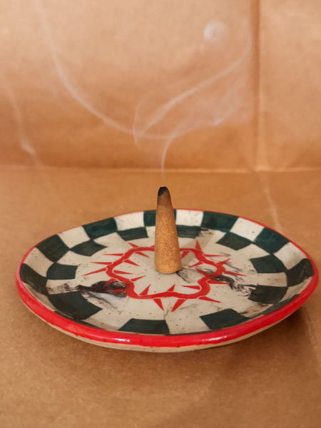 Podstawka pod kadzidło/bizu ciernie zdjęcie 3