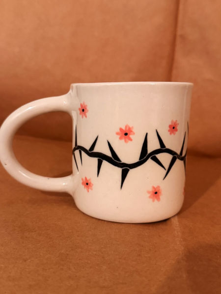 Ciernie kwiatki kubek 400 ml zdjęcie 2