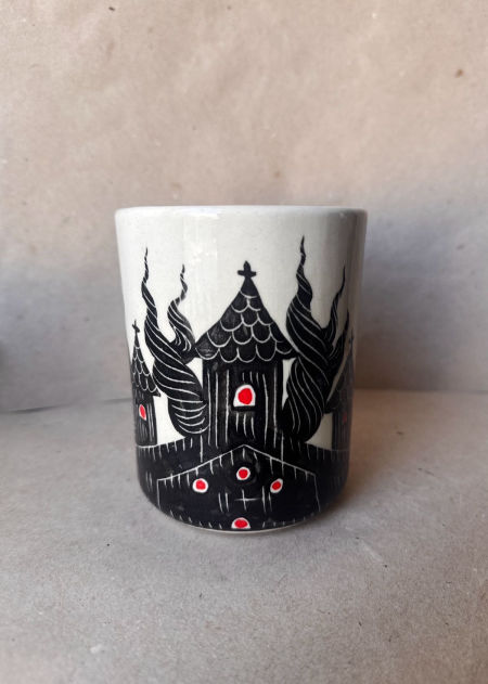 kościół czerwone okna/430ml zdjęcie 1