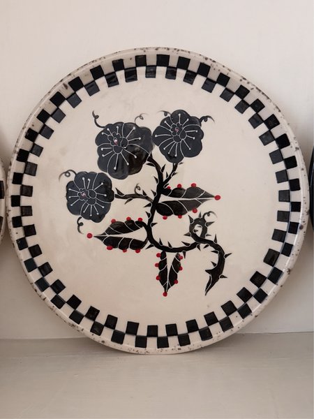 Black Rose Chessboard big plate 26cm