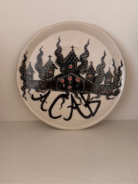 ACAB white plate 17cm