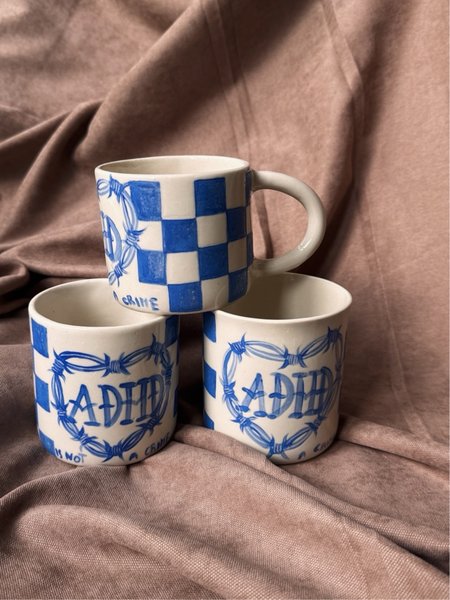 ADHD is not a crime mug 400ml Chessboard